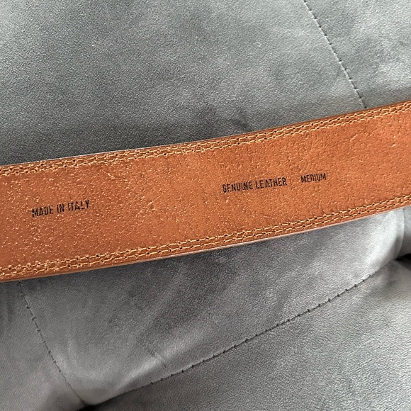 Vintage DKNY Genuine Leather Made in Italy Cognac Belt Sz Med - Picture 6 of 10